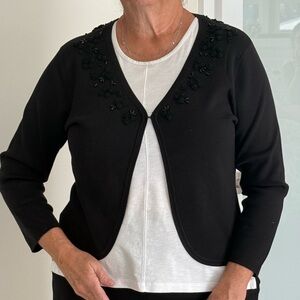 Pendleton elegant black beaded shrug